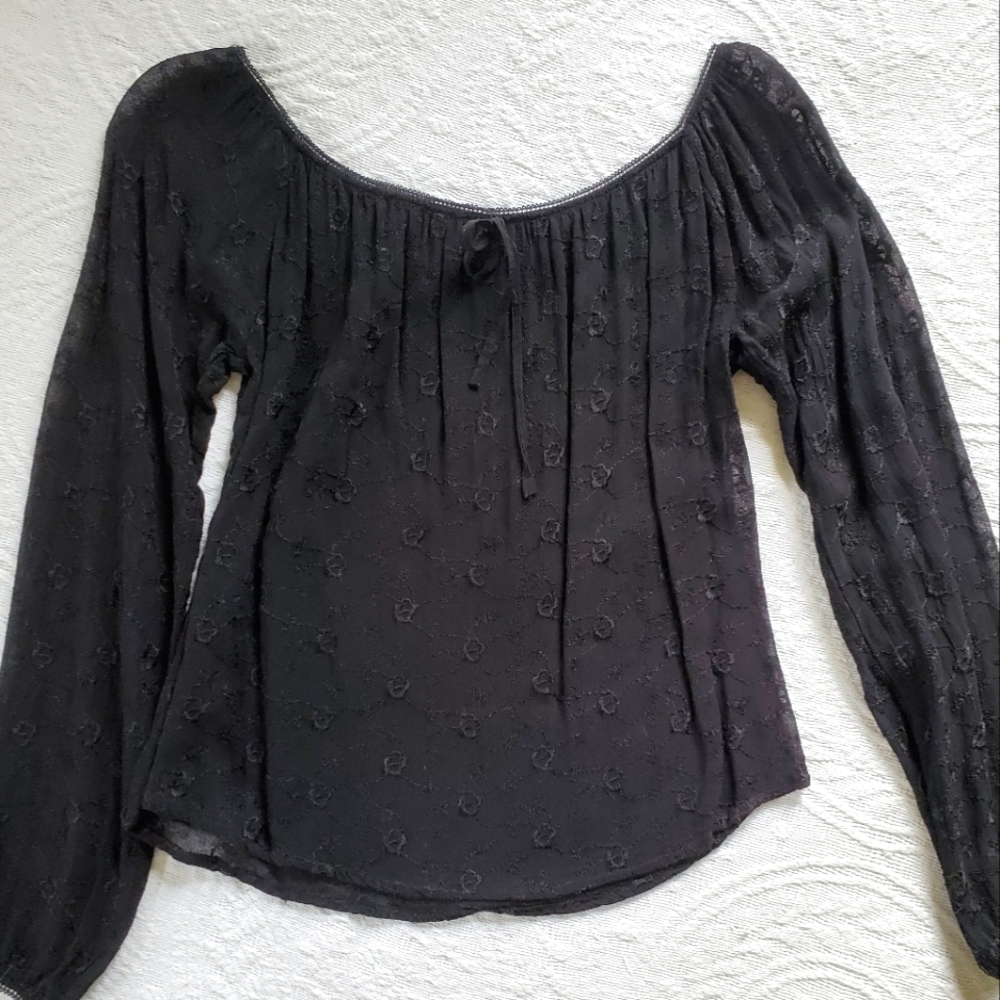 DCC Vintage 90's Sheer Bohemian Peasant Top